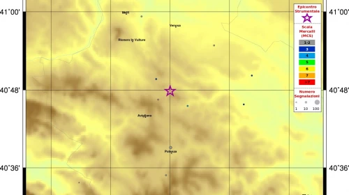 Due scosse di terremoto nella notte sull'Appennino Lucano